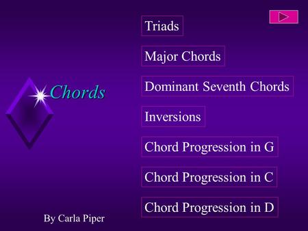 Chords By Carla Piper Dominant Seventh Chords Inversions Chord Progression in G Chord Progression in C Chord Progression in D Major Chords Triads.
