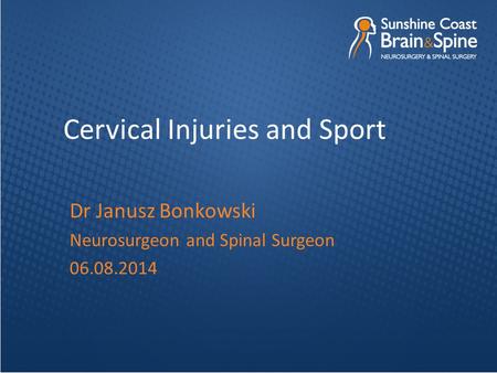 Cervical Injuries and Sport
