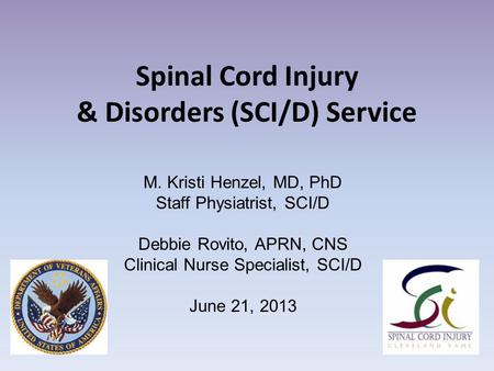 Spinal Cord Injury & Disorders (SCI/D) Service