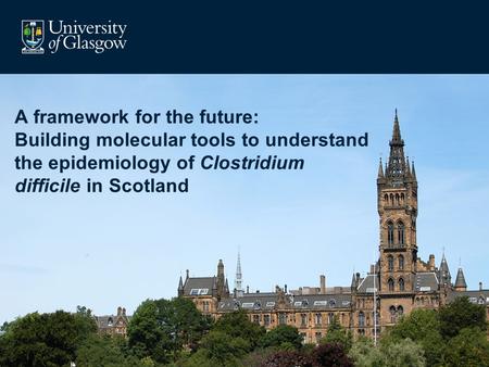 A framework for the future: Building molecular tools to understand the epidemiology of Clostridium difficile in Scotland.