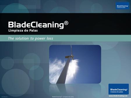 Enviria.com BladeCleaning® - Limpieza de palas The solution to power loss BladeCleaning ® www.bladecleaning.com Limpieza de Palas.