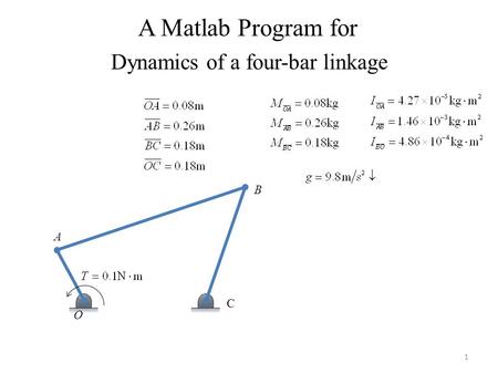 Dynamics of a four-bar linkage