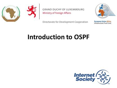 Introduction to OSPF.