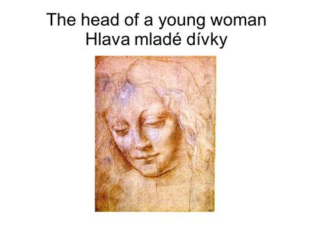 The head of a young woman Hlava mladé dívky. Anatomy Anatomie.