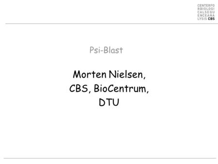 Morten Nielsen, CBS, BioCentrum, DTU