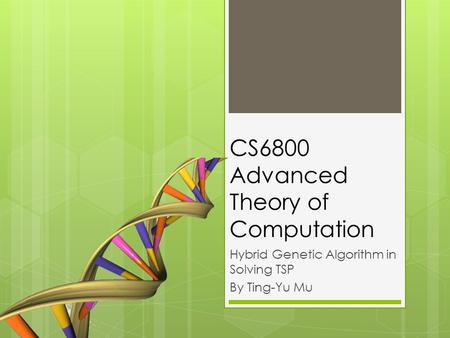 CS6800 Advanced Theory of Computation