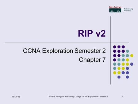 RIP2 CCNA Exploration Semester 2 Chapter 7