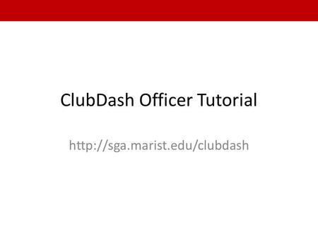 ClubDash Officer Tutorial