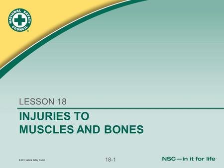 LESSON 18 INJURIES TO MUSCLES AND BONES.