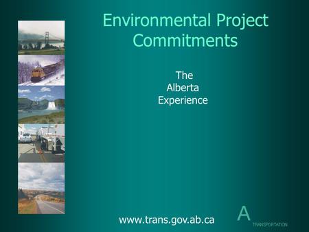 Environmental Project Commitments The Alberta Experience www.trans.gov.ab.ca.