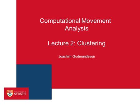 Fundamental tools: clustering