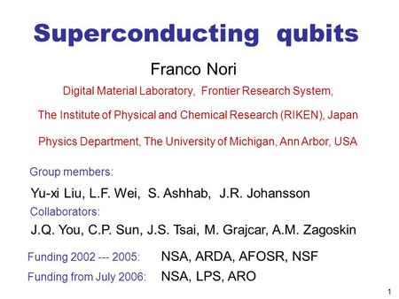 Superconducting qubits