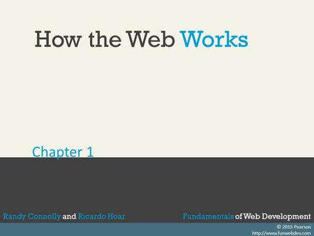 How the Web Works Chapter 1.