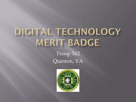 Digital technology Merit Badge
