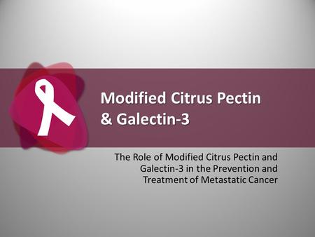 Modified Citrus Pectin & Galectin-3