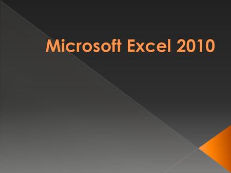 Microsoft Excel is an electronic spreadsheet.  As with a paper spreadsheet, you can use Excel to organize your data into rows and columns and to perform.