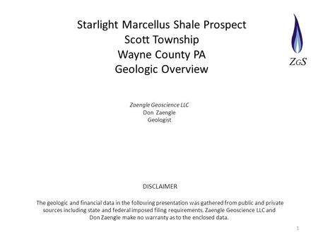 Starlight Marcellus Shale Prospect