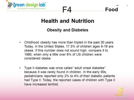 F4 Health and Nutrition Obesity and Diabetes