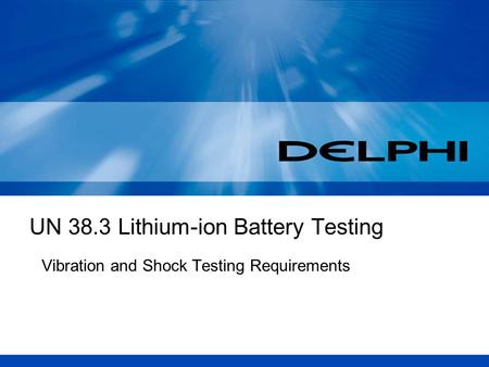UN 38.3 Lithium-ion Battery Testing
