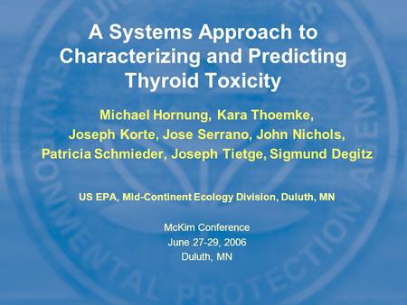 A Systems Approach to Characterizing and Predicting Thyroid Toxicity