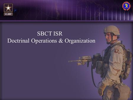 SBCT ISR Doctrinal Operations & Organization