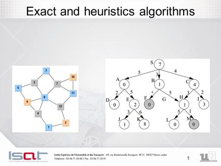 Exact and heuristics algorithms