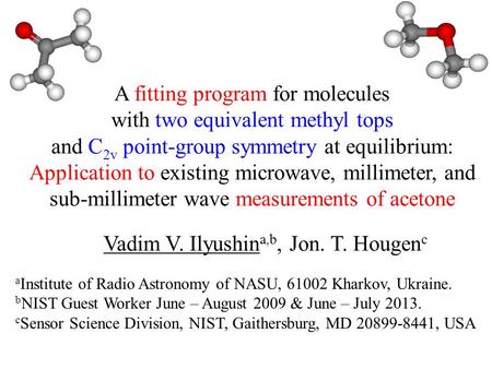 A fitting program for molecules with two equivalent methyl tops and C 2v point-group symmetry at equilibrium: Application to existing microwave, millimeter,