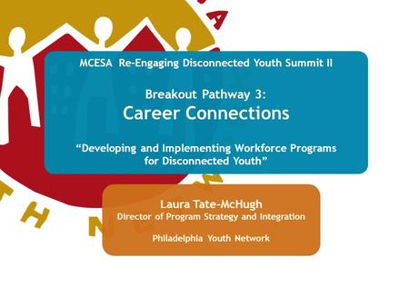 MCESA Re-Engaging Disconnected Youth Summit II Breakout Pathway 3: Career Connections “Developing and Implementing Workforce Programs for Disconnected.
