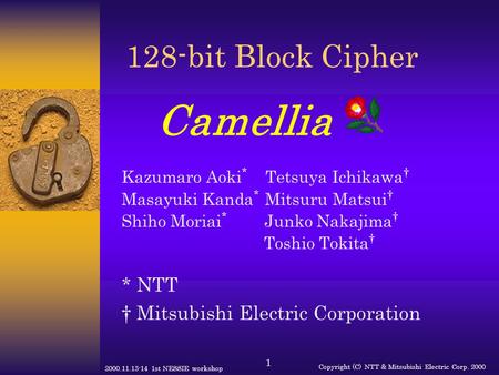128-bit Block Cipher Camellia