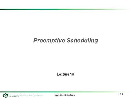 Preemptive Scheduling
