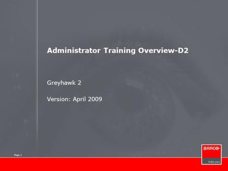 Administrator Training Overview-D2