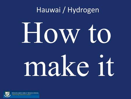 Hauwai / Hydrogen How to make it. Hauwai / Hydrogen Ice cream container.