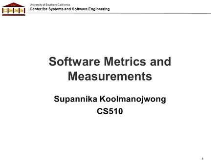 Software Metrics and Measurements