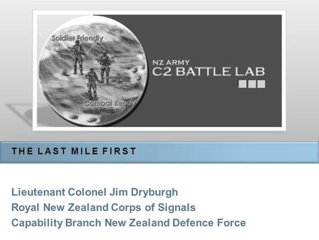 Lieutenant Colonel Jim Dryburgh Royal New Zealand Corps of Signals