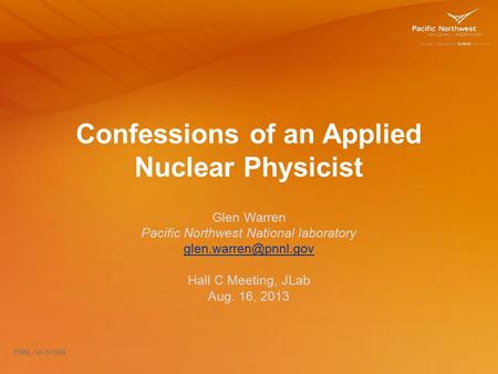 Confessions of an Applied Nuclear Physicist