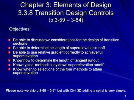 Chapter 3: Elements of Design Transition Design Controls (p