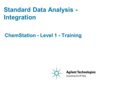 Standard Data Analysis - Integration