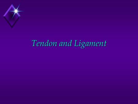 Tendon and Ligament. Roles of Ligaments and Joint Capsules u Assist in Stabilization of Joint u Restrict Movement u Prevent Excessive Motion.