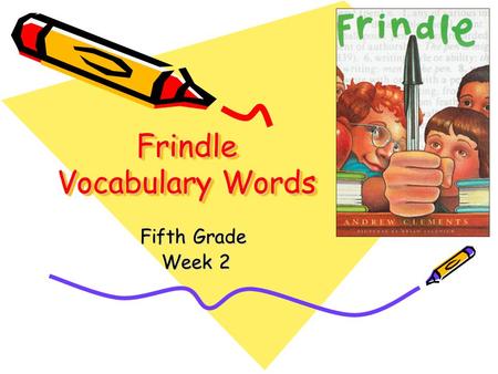 Frindle Vocabulary Words