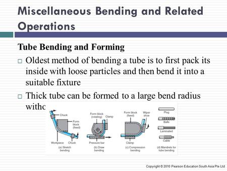Miscellaneous Bending and Related Operations