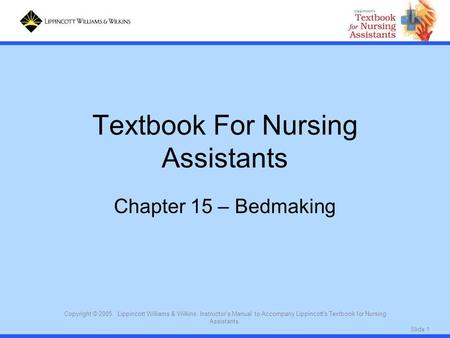 Textbook For Nursing Assistants