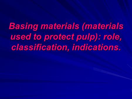 Objectives: Cavity preparation is relationship with pulp