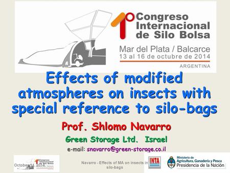 Prof. Shlomo Navarro Green Storage Ltd.  Israel  October 14, 2014