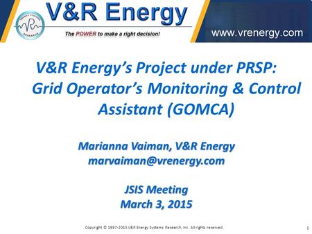 Marianna Vaiman, V&R Energy
