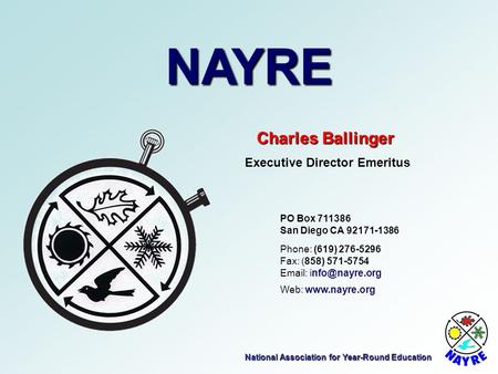 NAYRE Charles Ballinger Executive Director Emeritus PO Box
