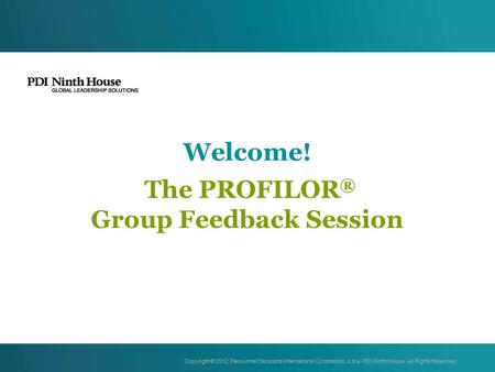 The PROFILOR® Group Feedback Session