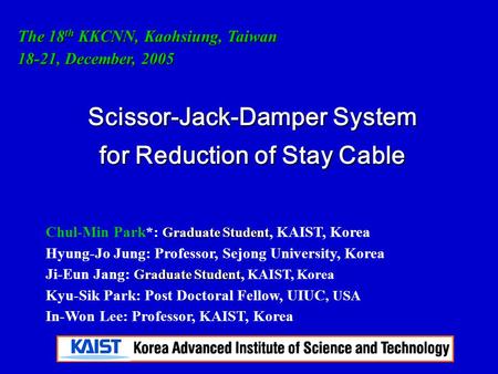 Scissor-Jack-Damper System for Reduction of Stay Cable