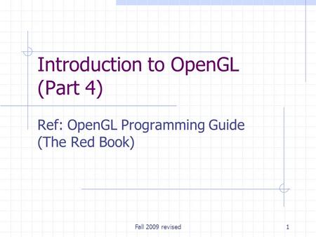 Introduction to OpenGL (Part 4)