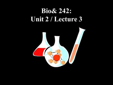 Bio& 242: Unit 2 / Lecture 3.