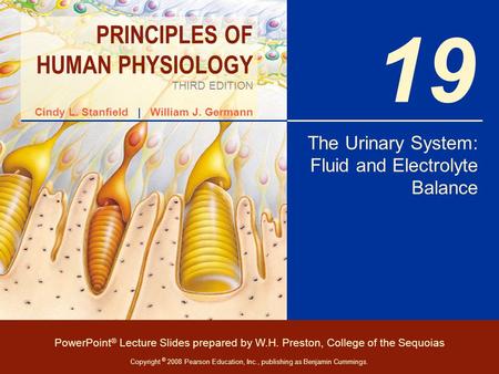 The Urinary System: Fluid and Electrolyte Balance